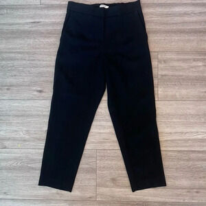 Babaton Women's Black Pleated Pull‎ On Elastic Waist Cropped Slim Pants Size 4